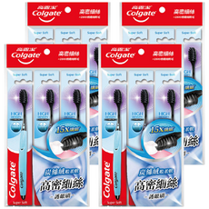 Colgate 高露潔 高密細絲備長炭牙刷, 3支, 4包