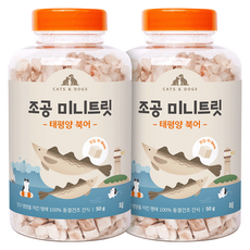조공 반려동물 미니트릿 동결건조간식, 북어, 50g, 2개