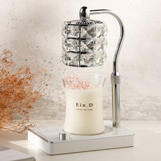 Candle Department Store Lucid融蠟燈 + 設計款大豆蠟燭 300g 套組, 銀色, White Musk