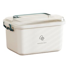 雙層大容量醫藥箱 藥品收納盒 醫護箱 大號(29 x 21 x 18cm) 藍色, 1個