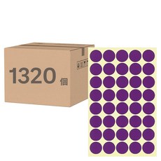 鶴屋 圓形 圓點標籤 151V 紫色, 3個, 440個裝