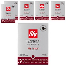 illy 意利 深焙阿拉比卡即溶咖啡粉隨身包, 1.6g, 30條, 6盒