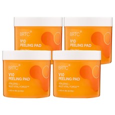BRTC. V10維他命去角質爽膚棉 165ml, 80片, 4罐