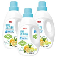 Doricare 朵樂比 清新檸檬酵素濃縮洗衣精 淡雅檸檬香氛 濃縮酵素配方 高生物分解度 無螢光劑, 2L, 3瓶