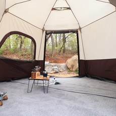 IDOOGEN 露營地毯 可折疊便攜地墊 帳篷內風格地墊 + 收納袋組合, 灰色