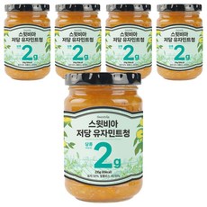 Sweetvia 低糖柚子薄荷果醬, 235g, 5個, 1入