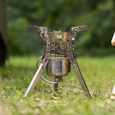 IDOOGEN Crown Power爐具露營鹹味瓦斯爐, 銀, 1個