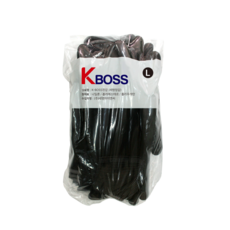 K-BOSS PU半塗層Palm手掌手套 雙手組 L, 黑色的, 50套