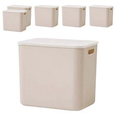 Room&Home Any Pantry 收納箱 米色 L(260 x 365 x 320 mm), 米色,L(260 x 365 x 320 mm), 6個