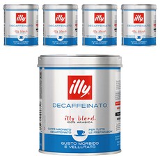 일리 디카페인 그라운드 분쇄커피, 125g, 5개