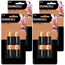 듀라셀 알카라인 C형 건전지, 4개입, 4개