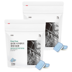 살림백서 딥클린 올인원 식기세척기 세제 타블렛, 2개, 500g