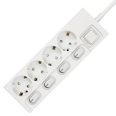 One Stop 獨立開關電源延長線 4孔, 1個, 白色, 5m