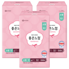 좋은느낌 오리지널 울트라슬림 생리대 날개형, 소형, 32개입, 3개