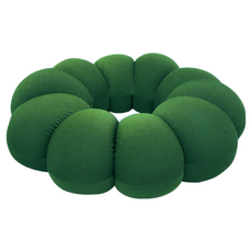 Cotton Field 棉花田傢飾 米其林超大甜甜圈可變身立體胖胖坐墊, 80 x 80 x 18cm, 茶綠色, 1個