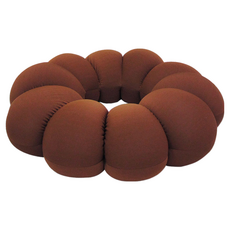 Cotton Field 棉花田傢飾 米其林超大甜甜圈可變身立體胖胖坐墊, 80 x 80 x 18cm, 可可色, 1個