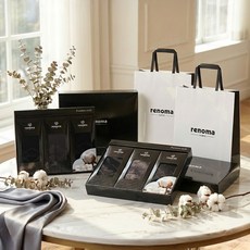 renoma 男士西裝菱格紋襪 3雙禮盒組 2組 + 提袋