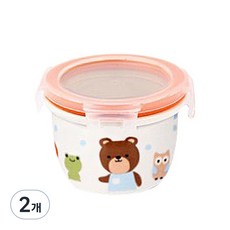 2deco 陶瓷食品收納盒 220ml, 森林朋友小熊款, 2入