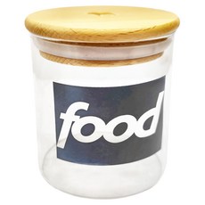 Homely Zakka 美味食光木蓋高硼矽耐熱玻璃罐/密封罐/儲食罐 205g 450ml, 1個