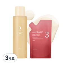 넘버즈인 3번 결광가득 에센스 토너 200ml + 리필 200ml, 3세트