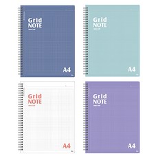 ibis A4 方格筆記本 2, 4個, 隨機出貨