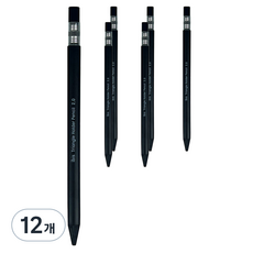 ibis 按壓式三角自動鉛筆 2B, 12個, 黑色