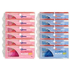 ibis 三角尺圓規組, 隨機出貨, 12個