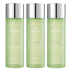 김정문알로에 큐어 알로에 모이스트 카밍 에멀젼, 130ml, 3개