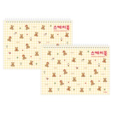 아이비스 스케치북 테디베어, 8절, 2개, 25매