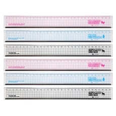 ibis 彩色鋼製Plus直尺 30cm, 6個, 隨機出貨