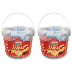 Loacker 萊佳哈斯 Minis綜合方角哈斯餅, 2桶, 750g