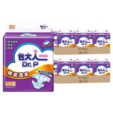 Dr.P 包大人 棉柔透氣 黏貼型成人紙尿褲 L-XL 號 (適用腰圍 40-55 吋) Set, L~XL 腰圍40~55吋, 13片, 12包