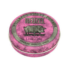 REUZEL 粉紅豬超強髮油 Pink Pomade Grease, 輕鬆塑造男士油頭造型, 35g, 1件