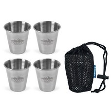 아이두젠 브로디텐 캠핑 소주잔 세트 4p, 실버, 4개