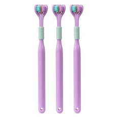 Open Space 優質三面牙刷 薰衣草, 1入, 3個