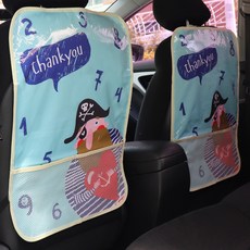 HANEE 汽車椅背收納袋, 數字遊戲款(薄荷綠), 2入