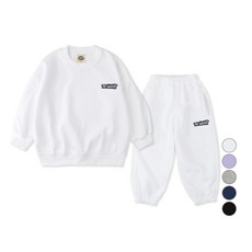 VENHIT 童款標誌刺繡棉質雙面布大學T運動長褲組