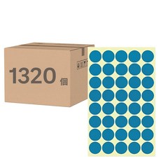 鶴屋 圓形 圓點標籤 151S 淺藍色, 3個, 440個裝