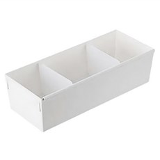 KEYWAY 中衣蝶收納盒 附隔板, 白色, 1組