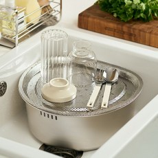 WAGENSTEIGER 不鏽鋼洗碗槽 D型 8L + 304不鏽鋼網孔瀝水盤 D型, 單一顏色, 1套