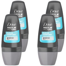 도브 맨 클린 컴포트 데오드란트 롤 온, 50ml, 4개