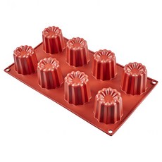 pavoni ITALIAI 八連可麗露矽膠模 PV FR032, 紅色, 1個