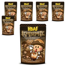 바프 흑당밀크티 아몬드, 190g, 6개