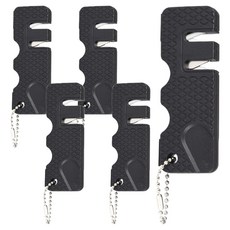 露營戶外迷你磨刀器, 黑色, 5個