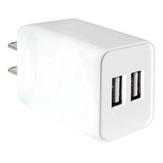 Dr.AV 聖岡科技 2.4A USB極速充電器 12W 雙USB充電插頭, iPhone, Android, USB-522, 1個