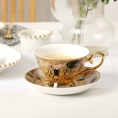 陶瓷咖啡杯盤組 1人份, 混色, 1組