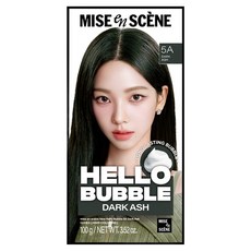 mise en scene 魅尚萱 Hello Bubble泡沫染髮劑, 5A霧灰黑, 1盒
