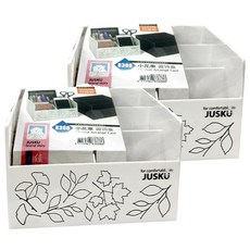 JUSKU 佳斯捷 小花車萬用整理盒/置物盒 15.1 x 12.6 x 9.6cm, 白色, 2個