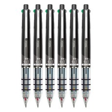자바펜 나노C 4+1 멀티펜 0.4mm, 블랙, 6개