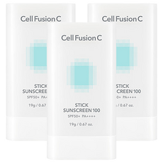 셀퓨전씨 썬스크린 100 스틱 SPF50+ PA++++, 19g, 3개